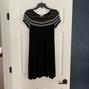 Black striped Max Studio Swing Dress Size Small